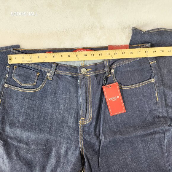 Size 19 x 37" Inseam Vigold Stretch Boot Jeans Tall Girls Dark Denim Vintage - Picture 8 of 10